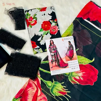 Pakistani Cotton & Embroidery patches Threepiece secondary