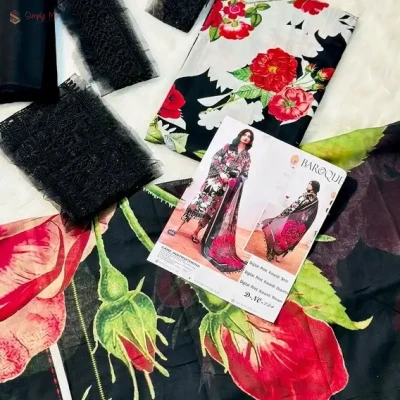 Pakistani Cotton & Embroidery patches Threepiece