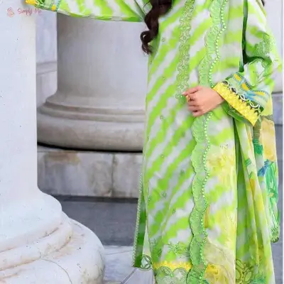 Cotton body, pant & Georgette Dupatta