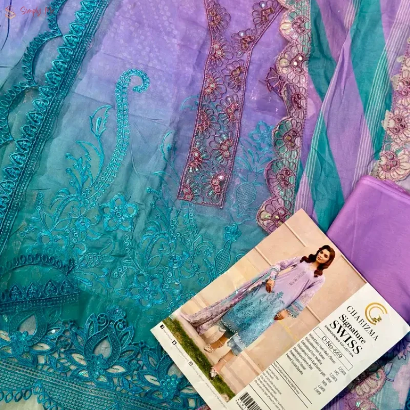 Pakistani PK cotton Three Piece with Panel
