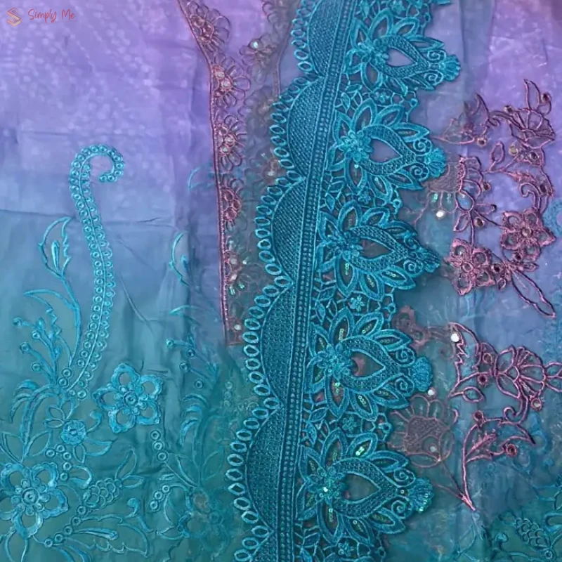 Pakistani PK cotton Three Piece with Panel