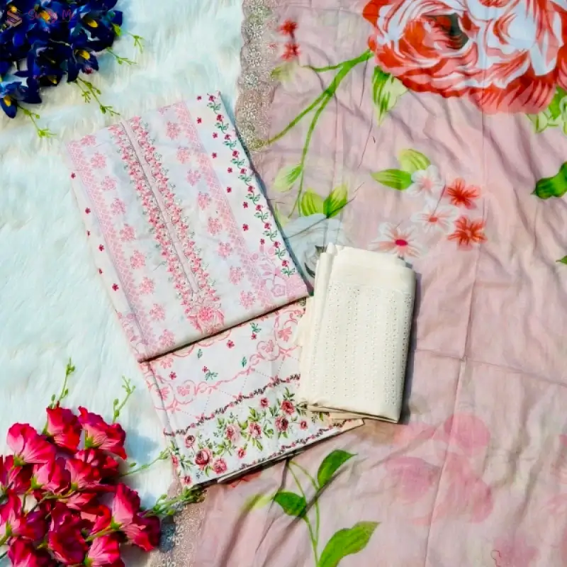 Pakistani Sufian Pure Cotton Threepiece at Sale!!
